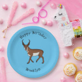 プロングルアンテロープ漫画イラストレーション ペーパープレート (パーティー)