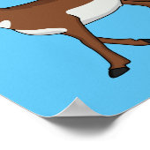 プロングルアンテロープ漫画イラストレーション ポスター (角)