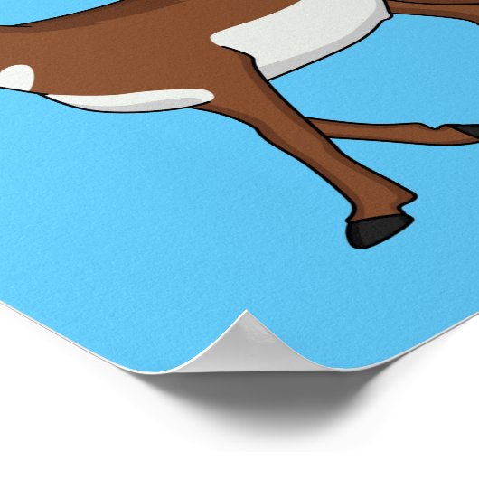 プロングルアンテロープ漫画イラストレーション ポスター (角)