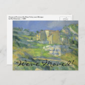 プロヴァンスに住むセザンヌ、住所の変更 案内ポストカード (正面/裏面)