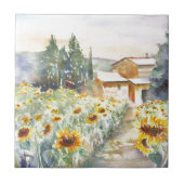 プロヴァンスのひまわり タイル (正面)