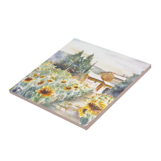 プロヴァンスのひまわり タイル (側面)