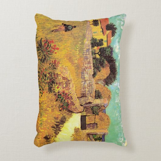 プロヴァンスのファームハウスby Vincent vanゴッホ アクセントクッション (正面(垂直))