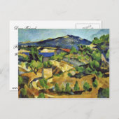 プロヴァンスのフランスの山々byポール・セザンヌ ポストカード (正面/裏面)