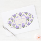 プロヴァンスのラベンダーの花束 楕円形シール (封筒)