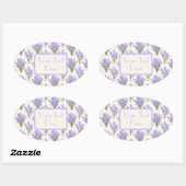 プロヴァンスのラベンダーの花束 楕円形シール (シート)