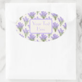 プロヴァンスのラベンダーの花束 楕円形シール (バッグ)