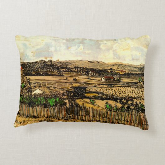 プロヴァンスの収穫 モンマジュール ヴィンセント・ヴァン・ゴッホ アクセントクッション (裏面)