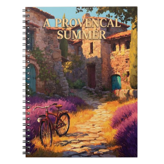 プロヴァンスの夏の旅行ポスター ノートブック (正面)