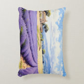 プロヴァンスの美しいラベンダー畑 アクセントクッション (正面(垂直))