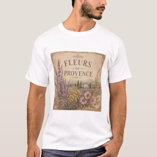プロヴァンスの花Tシャツ Tシャツ (正面)