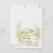 プロヴァンスエレガントシャトーフランスのカントリーブライダル サンキューカード (裏面)