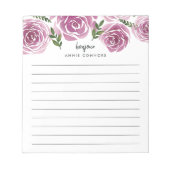 プロヴァンスバラ |フローラパーソナライズされた線 ノートパッド (正面)