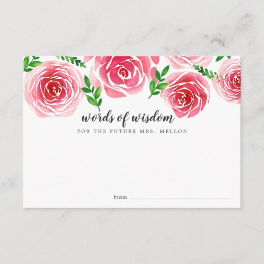 プロヴァンスバラ |ブライダルシャワーアドバイスカード アドバイスカード (正面)