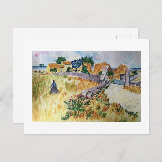 プロヴァンスファームハウススタイルバンゴッホ ポストカード (正面/裏面)