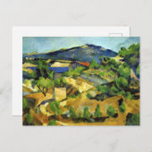 プロヴァンスフランスのの丘 – ポールセザンヌ ポストカード (正面/裏面)