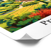 プロヴァンスフランスアートヴィンテージトラベルイラストレーション ポスター (角)