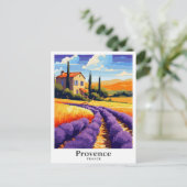 プロヴァンスフランスアートヴィンテージトラベルイラストレーション ポストカード (スタンド正面)