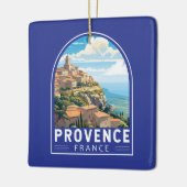 プロヴァンスフランストラベルアートヴィンテージ セラミックオーナメント (左)