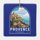 プロヴァンスフランストラベルアートヴィンテージ セラミックオーナメント (裏面)