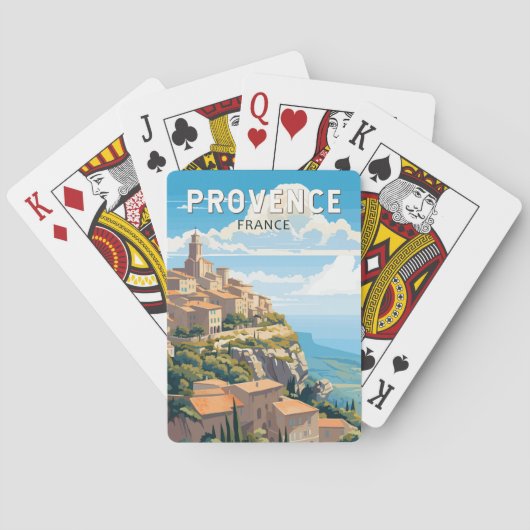 プロヴァンスフランストラベルアートヴィンテージ トランプ (裏面)