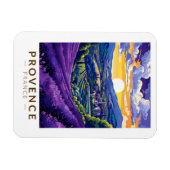 プロヴァンスフランスラベンダートラベルアートヴィンテージ マグネット (横)