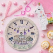 プロヴァンスフランスラベンダーフラワーサマーラブ ペーパープレート (パーティー)