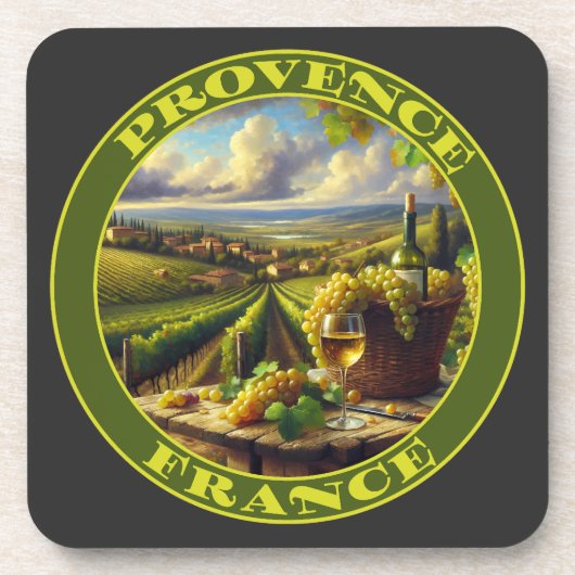 プロヴァンスフランスワインカントリー コースター (正面)