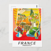 プロヴァンスフランスヴィンテージ旅行 ポストカード (正面/裏面)