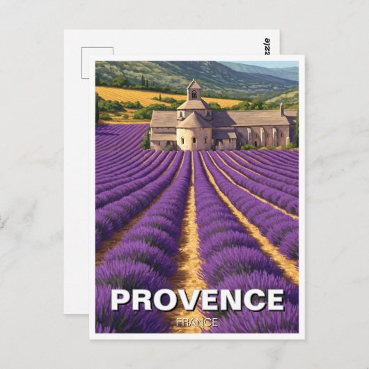 プロヴァンスフランラベンダーフィールズアブバイデセナンケ ポストカード (正面/裏面)