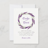 プロヴァンスラバンダーバイオレット結婚式招待状 招待状 (正面)