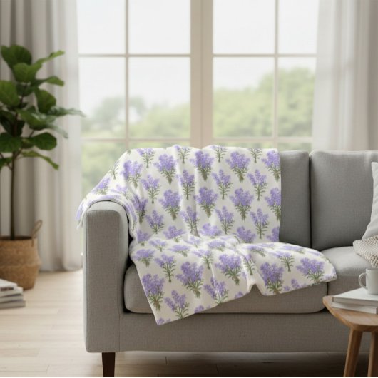 プロヴァンスラベンダーバンチ フリースブランケット