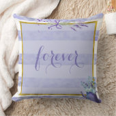プロヴァンスラベンダーパープルフラワー結婚ズフォーエバー クッション (ブランケット)