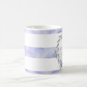 プロヴァンスラベンダーパープルフラワー結婚ズ コーヒーマグカップ (中央)