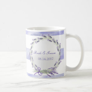 プロヴァンスラベンダーパープルフラワー結婚ズ コーヒーマグカップ