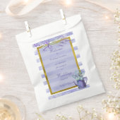 プロヴァンスラベンダーパープルフラワー結婚ズ フェイバーバッグ (クリップ留めされた状態)