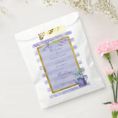 プロヴァンスラベンダーパープルフラワー結婚ズ フェイバーバッグ (封をした状態)