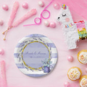 プロヴァンスラベンダーパープルフラワー結婚ズ ペーパープレート (パーティー)