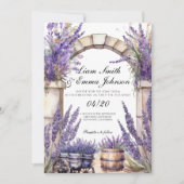 プロヴァンスラベンダーランドスケープ結婚式招待状 招待状 (正面)