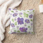 プロヴァンス薄紫花のスタイルのパターン クッション (ブランケット)