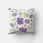 プロヴァンス薄紫花のスタイルのパターン クッション (裏面)