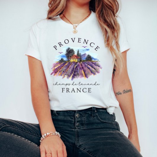 プロヴァンス フランス - ラベンダーの花畑 Tシャツ