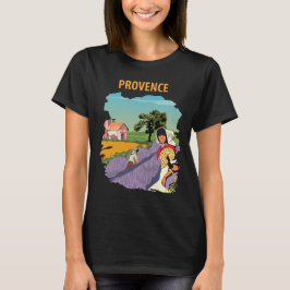プロヴァンス フランス ラベンダー レトロ トラベル Tシャツ