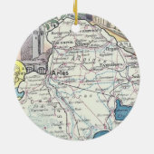 プロヴァンス フランス ヴィンテージ地図 オーナメント (裏面)