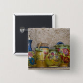 プロヴァンス、ムースティアーズ·サンテ·マリー·陶器 缶バッジ (正面&裏面)