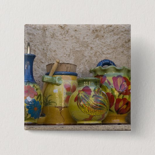 プロヴァンス、ムースティアーズ·サンテ·マリー·陶器 缶バッジ (正面)