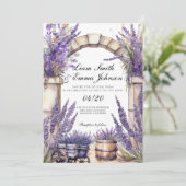 プロヴァンス ラベンダー風景 ウェディング招待状 招待状 (スタンド正面)
