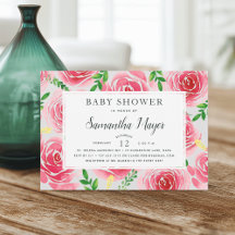 プロヴァンス ローズ ベビー シャワー 招待状