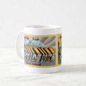 プロヴィデンスのヴィンテージの郵便はがきのマグからの挨拶 コーヒーマグカップ (正面左)