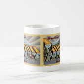 プロヴィデンスのヴィンテージの郵便はがきのマグからの挨拶 コーヒーマグカップ (中央)